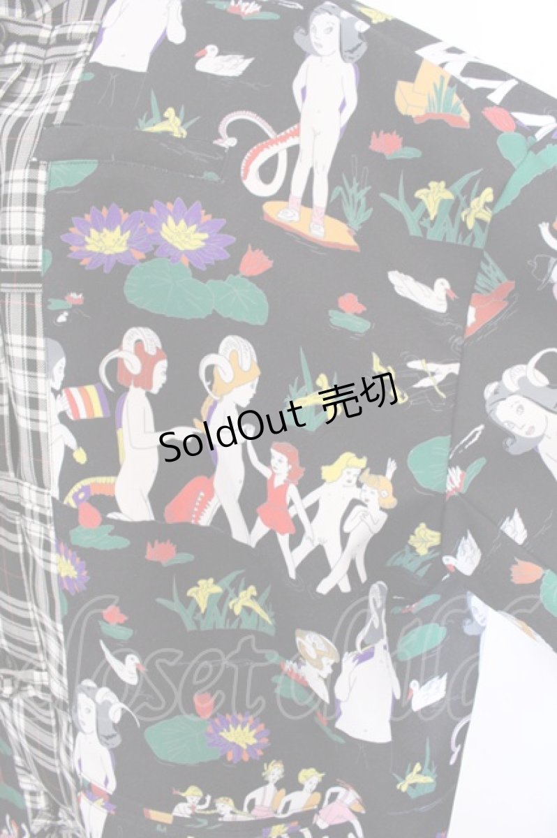 画像2: KIDILL / ×Henry Darger　KUNG-FU SHIRT JACKET F ブラック O-25-03-17-106-PU-CO-YM-ZT-C033 (2)