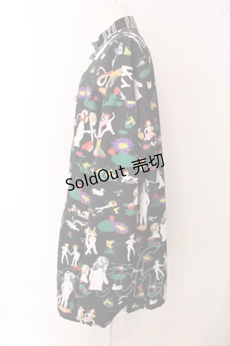 画像3: KIDILL / ×Henry Darger　KUNG-FU SHIRT JACKET F ブラック O-25-03-17-106-PU-CO-YM-ZT-C033 (3)