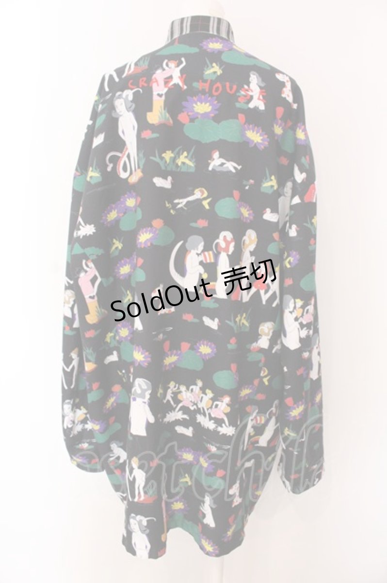 画像4: KIDILL / ×Henry Darger　KUNG-FU SHIRT JACKET F ブラック O-25-03-17-106-PU-CO-YM-ZT-C033 (4)