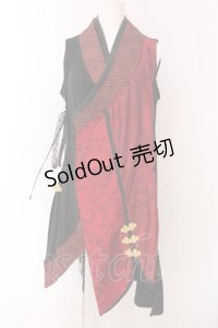 Qutie Frash / チャイナインナーチュニック  レッド×ブラック O-25-03-17-011-QU-TO-IG-OS
