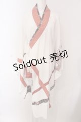 Qutie Frash / 3店舗限定カラー着物カーデ  ホワイト×レッド O-25-03-17-014-QU-JA-OW-OS