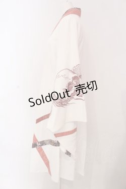 画像3: Qutie Frash / 3店舗限定カラー着物カーデ  ホワイト×レッド O-25-03-17-014-QU-JA-OW-OS