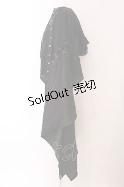 画像3: Qutie Frash / 和柄ショートカーデ  ブラック×ブルー O-25-03-17-016-QU-TO-OW-OS