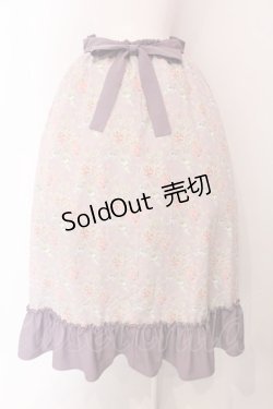 画像4: Kurumi Collaboration / 花柄コルセット風スカート LL ラベンダー O-25-03-17-002-LO-SK-OW-OS