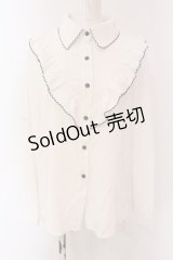 DearMyLoveRose / 上品大人フリルシャツブラウス L シロ O-25-03-17-023-EL-BL-OW-OS