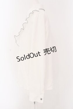 画像2: DearMyLoveRose / 上品大人フリルシャツブラウス L シロ O-25-03-17-023-EL-BL-OW-OS