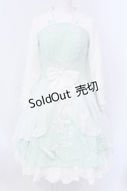 画像1: 南柯 （海外ロリィタ） / ジャガードチャイナワンピース S ミント×シロ O-25-03-18-001-LO-OP-IG-OS