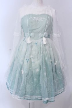画像1: 南鹿鳴（海外ロリィタ） / Butterfly Dream Embroidery　ワンピース S ミント×シロ O-25-03-18-006-LO-OP-IG-OS