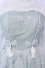画像2: 南鹿鳴（海外ロリィタ） / Butterfly Dream Embroidery　ワンピース S ミント×シロ O-25-03-18-006-LO-OP-IG-ZY (2)