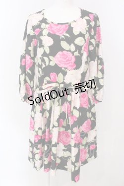 画像1: JESUS DIAMANTE / フェリエワンピ 38 プリンセスJAPONローズ柄 O-25-03-18-013-JE-OP-IG-ZY