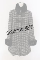 JESUS DIAMANTE / バービーバルドーツイードコート 38 クロ O-25-03-18-014-JE-CO-IG-ZT-C007