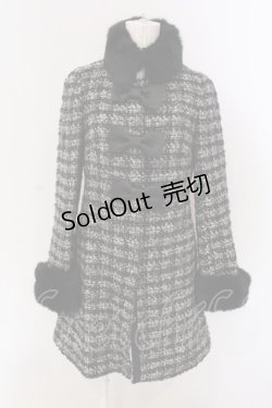 画像1: JESUS DIAMANTE / バービーバルドーツイードコート 38 クロ O-25-03-18-014-JE-CO-IG-ZT-C007