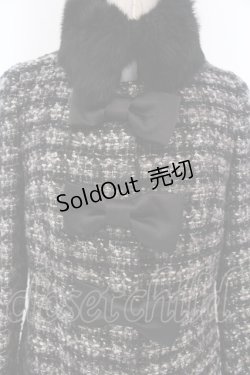 画像2: JESUS DIAMANTE / バービーバルドーツイードコート 38 クロ O-25-03-18-014-JE-CO-IG-ZT-C007