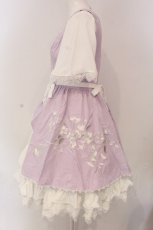 画像3: 【SALE】南柯 （海外ロリィタ） / チャイナボタン刺繍ジャンパースカート ブラウスワンピースセット S ラベンダー×シロ O-25-03-18-002-LO-OP-IG-ZT024 (3)