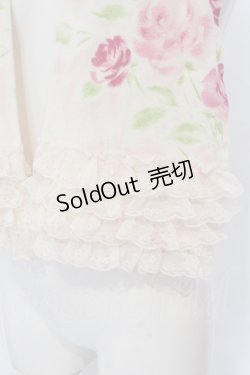画像2: JESUS DIAMANTE / レースフリルマフラー  復活ぼかし薔薇 O-25-03-18-022-JE-ZA-IG-OS