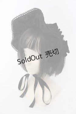 画像1: axes femme kawaii / ベルベットドールハーフボンネット  クロ O-25-03-20-027-AX-AC-IG-OS