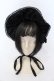 画像2: axes femme kawaii / ベルベットドールハーフボンネット  クロ O-25-03-20-027-AX-AC-IG-OS (2)