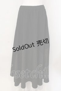 Qutie Frash / サーキュラースカート  ブラックストライプ O-25-03-20-1026-QU-SK-IG-ZY