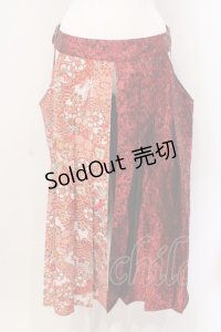 Qutie Frash / 2024プレミアムセット-繚乱-プリーツラップスカート  レッド O-25-03-20-1027-QU-SK-OW-ZY