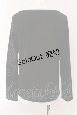 画像3: Qutie Frash / チャイナカットソー  ブラック×パープル O-25-03-20-1003-QU-TO-OW-ZY