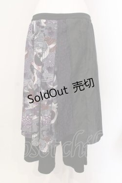 画像4: Qutie Frash / 8分丈ハカマパンツ  パープル×ブラック O-25-03-20-1028-QU-PA-IG-ZY