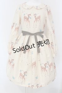 Emily Temple cute / Deer coupleワンピース  アイボリー O-25-03-20-1031-ET-OP-OW-OS