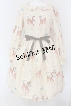 画像1: Emily Temple cute / Deer coupleワンピース  アイボリー O-25-03-20-1031-ET-OP-OW-OS