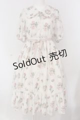 Melody BasKet / Precious Roseフラットカラーワンピース  アイボリー O-25-03-20-1033-LO-OP-IG-OS