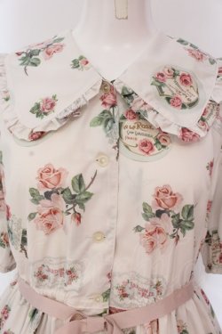 画像2: Melody BasKet / Precious Roseフラットカラーワンピース  アイボリー O-25-03-20-1033-LO-OP-IG-OS