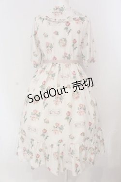 画像4: Melody BasKet / Precious Roseフラットカラーワンピース  アイボリー O-25-03-20-1033-LO-OP-IG-OS