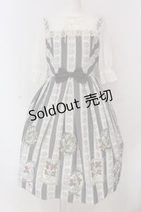 Melody BasKet / Berry galleryチュール切替ワンピース  グレー×オフシロ O-25-03-20-1035-LO-OP-IG-OS