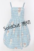 Leur Getter / パフェプリントキャミワンピース  ブルー O-25-03-20-1040-LU-OP-IG-OS