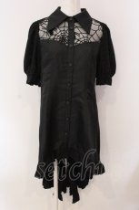 画像1: Qutie Frash / 半袖パフブラウスワンピ  ブラック O-25-03-20-1005-QU-OP-IG-ZY (1)