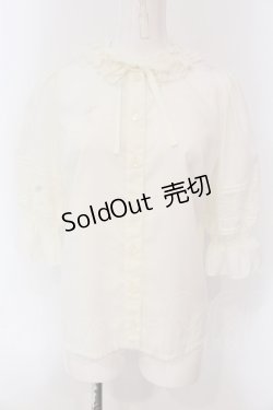 画像1: Melody BasKet / スタンドカラートーションレースブラウス M アイボリー O-25-03-20-1043-LO-BL-OW-OS