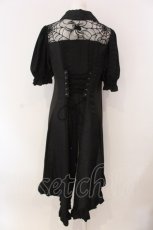 画像4: Qutie Frash / 半袖パフブラウスワンピ  ブラック O-25-03-20-1005-QU-OP-IG-ZY (4)