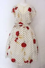 INGEBORG / ポピープリントワンピース  アイボリー O-25-03-20-1049-LO-OP-IG-OS