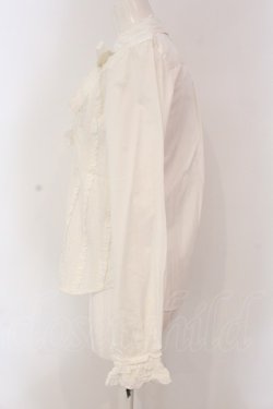 画像3: PINK HOUSE / ジャボ付きタックブラウス  シロ O-25-03-20-1050-LO-BL-IG-OS