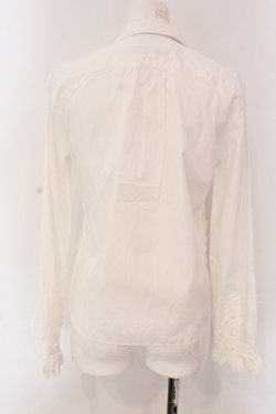画像4: PINK HOUSE / ジャボ付きタックブラウス  シロ O-25-03-20-1050-LO-BL-IG-OS
