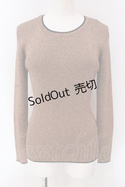画像1: INGEBORG / ラメテレコカットソー  オレンジ系 O-25-03-20-1052-LO-TO-IG-OS