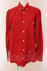 画像1: Karl Helmut / ドットシャツ Ｍ 赤Ｘ白 O-25-03-20-1054-EL-BL-SA-ZI (1)