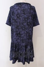 画像3: 【SALE】INGEBORG / シャドーフラワー柄カットワンピース  ブルー×クロ O-25-03-20-1056-LO-OP-IG-ZT370 (3)