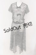 INGEBORG / 総レース半袖ワンピース  クロ O-25-03-20-1057-LO-OP-IG-OS
