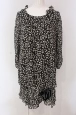 画像1: 【SALE】INGEBORG / レオパードシフォンチュニック  クロ×オフシロ O-25-03-20-1058-LO-OP-IG-ZT370 (1)