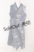 Qutie Frash / 着物チュニック  ブルー O-25-03-20-1011-QU-TO-IG-ZY