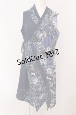 画像1: Qutie Frash / 着物チュニック  ブルー O-25-03-20-1011-QU-TO-IG-ZY