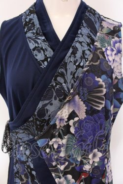画像2: Qutie Frash / 着物チュニック  ブルー O-25-03-20-1011-QU-TO-IG-ZY