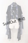 Qutie Frash / 和柄ショートカーデ  ブルー O-25-03-20-1012-QU-TO-OW-ZY