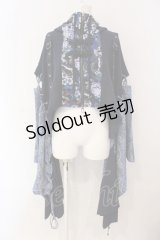 Qutie Frash / 和柄ショートカーデ  ブルー O-25-03-20-1012-QU-TO-OW-ZY