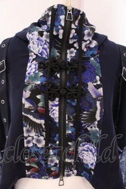 画像2: Qutie Frash / 和柄ショートカーデ  ブルー O-25-03-20-1012-QU-TO-OW-ZY