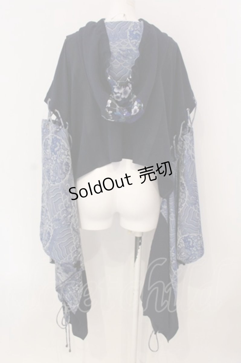 画像4: Qutie Frash / 和柄ショートカーデ  ブルー O-25-03-20-1012-QU-TO-OW-ZY (4)